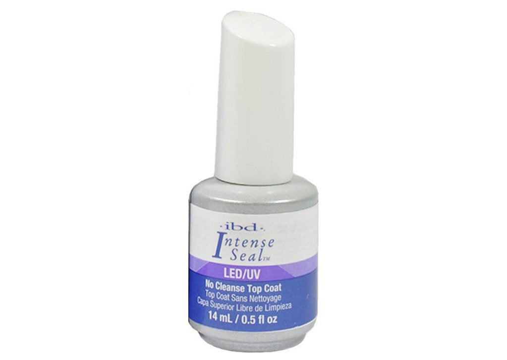 IBD LED/UV Intense Seal No Cleanse Top Coat Eliminates Buffing Mirror Glass Finish.- Size 0.5 Fl.oz / 14ml, 2 Pack