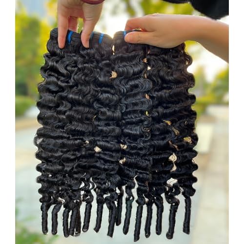 Lemoda Burmese Curly Bundles Human Hair 14 14 14 Inch 100% Unprocessed Virgin Weave 3 Bundles Real Human Hair Extensions 14A Raw Burmese Curly Human Hair Bundles for Black Women Natural Black