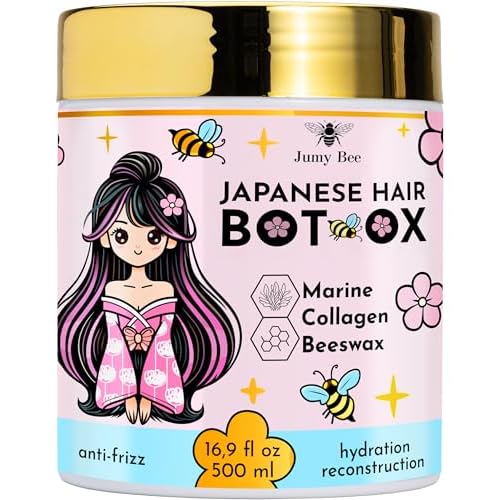 Hair Mask for Damaged Hair Japanese - 16.9?oz | Thermal Activated Keratin & Collagen Treatment with Beeswax & Seaweed, Deep Repair, Frizz Control, Intense Hydration, Formaldehyde-Free, Long-Lasting