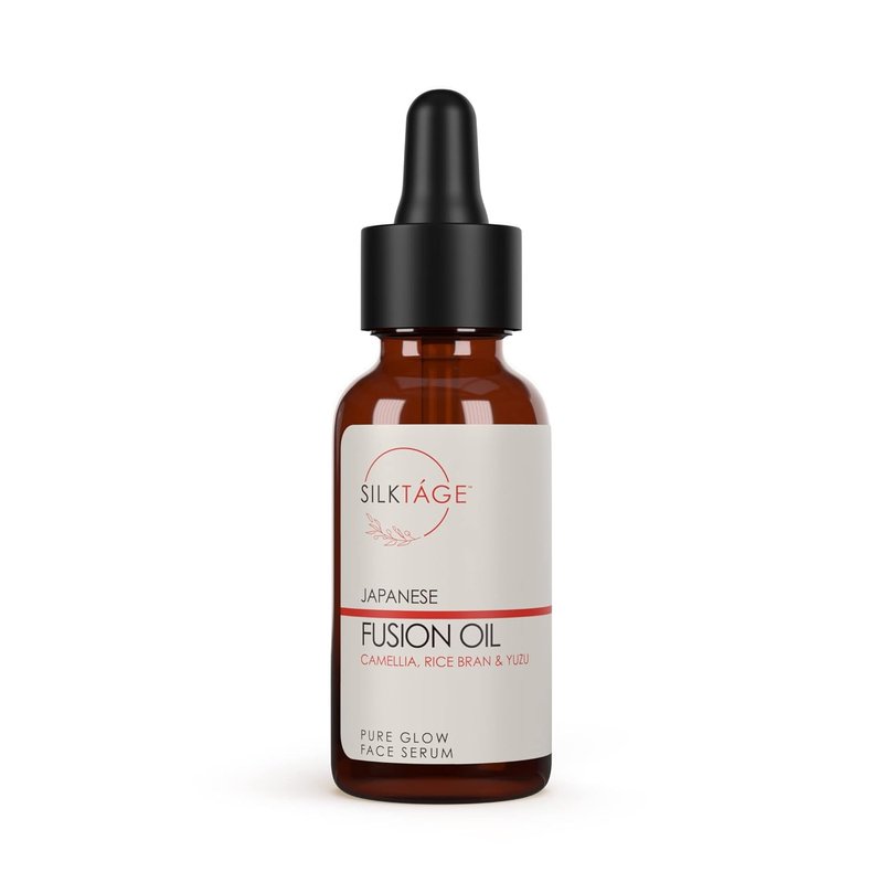 Japanese Fusion Oil - Pure Glow Face Serum for Dry Skin & Fine Lines | Camellia & Yuzi, 1 Fl Oz