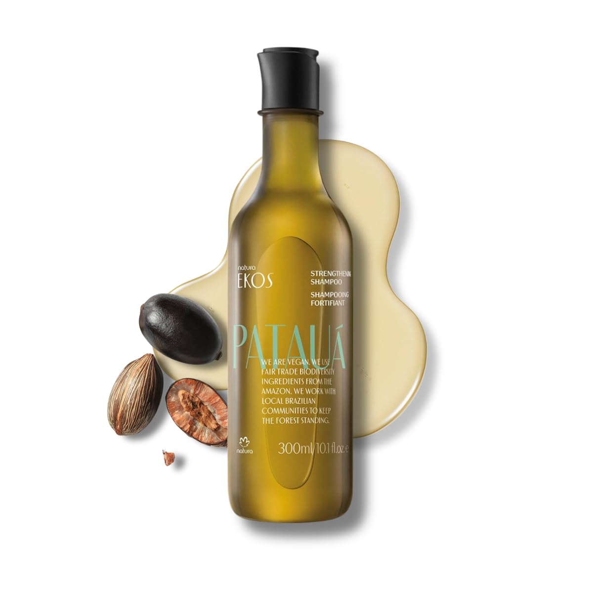 natura - Ekos Patauá Hair Anti-Breakage Re-Strengthening Shampoo - Prevent Hair Loss - Fortify Roots & Strands - Vegan Hair Care - Brazilian Beauty Secrets - Personal & Self Care - 10.1 fl oz (300ml)