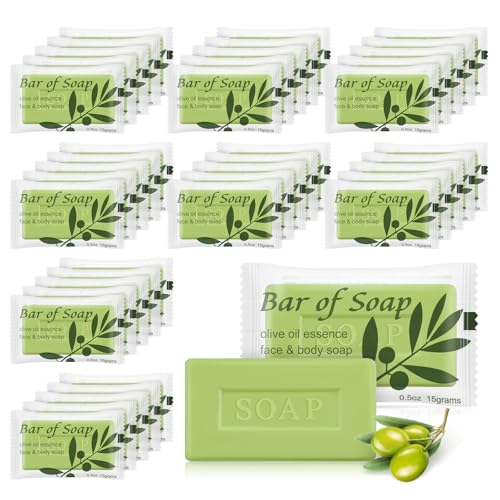 Bulk Bar Soap Travel Olive Oil Soap Bars Bulk 0.5 oz,Guest Soaps Small for Bathroom,Hotel Soap Bars for Hotel Hospitality Homeless(pack of 300, olive oil)