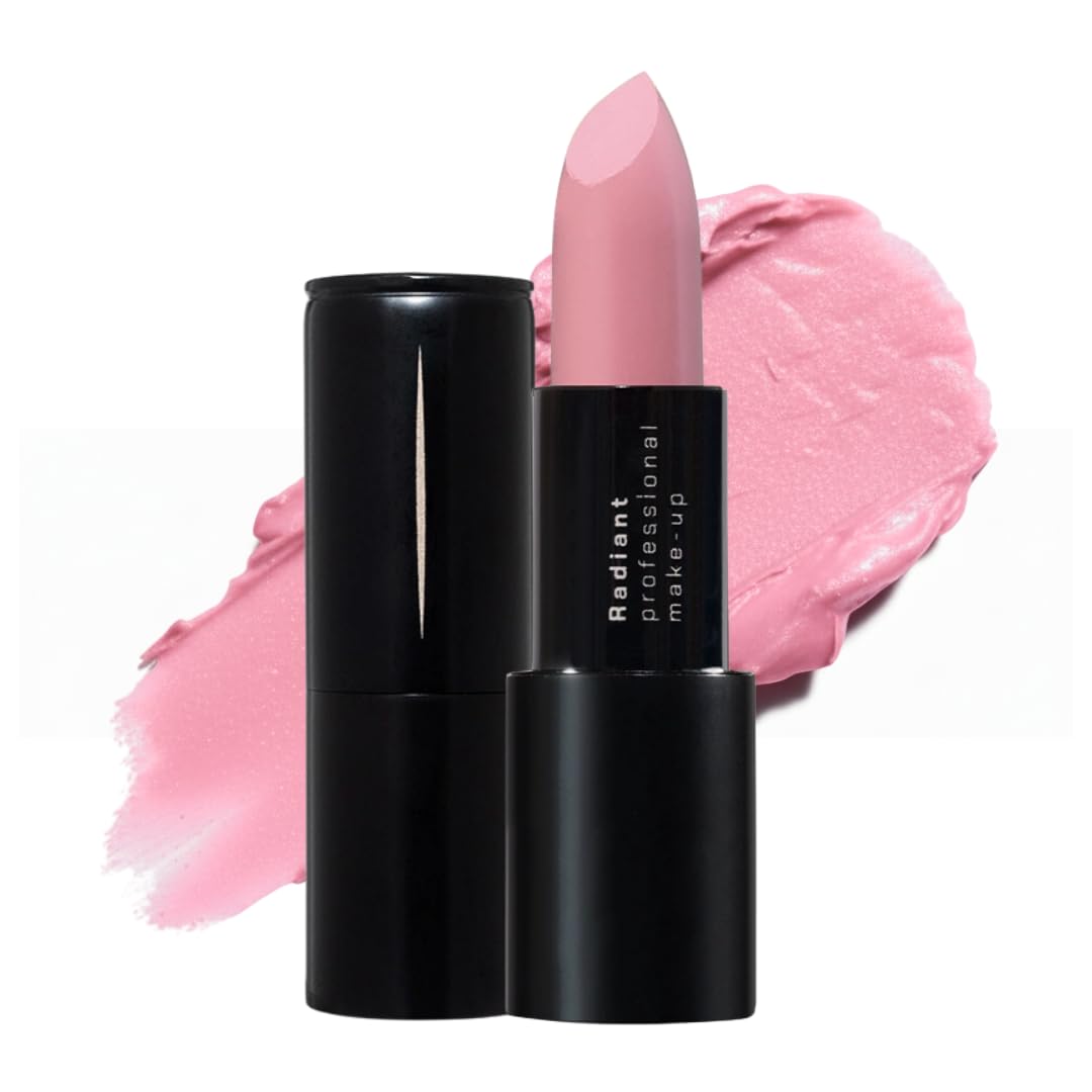Radiant Professional Glossy Lipstick for Women – Long Lasting, Hydrating Lipstick with Hyaluronic Acid & Natural Polysaccharide, Advanced Care & Moisturising Lip Stick for Women, GL103 LIGHT PINK