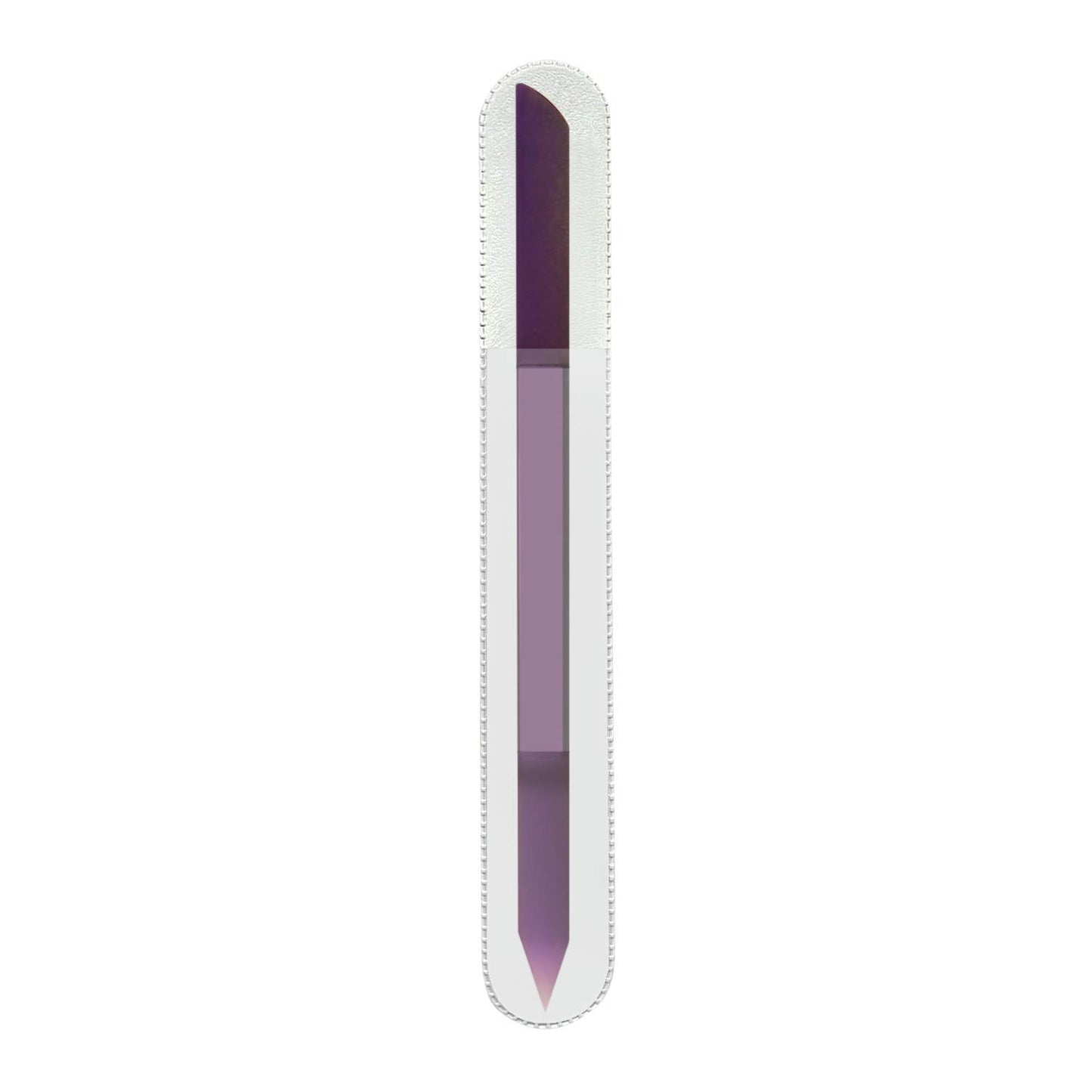 Glass Cuticle Pusher Nail File for Manicure and Pedicure 4.5in (115mm) - Original Czech Product Glass Manicure Stick (Purple)
