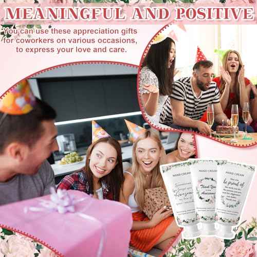 90 Pcs Employee Appreciation Team Gifts Bulk Thank You Employees Hand Cream Inspirational Travel Size Hand Lotion for Christmas Stocking Stuffers Teachers Staff Employees Coworkers