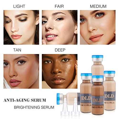 BB Facial Glow Starter Kit Facial Pigment Serum Treatment Kit,DLD Anti-Aging Serum Pigments Set for Micro-needling Skin Treatment 10 Vials 5ml Niacinamide and Peptides To Skin Tone Foundation