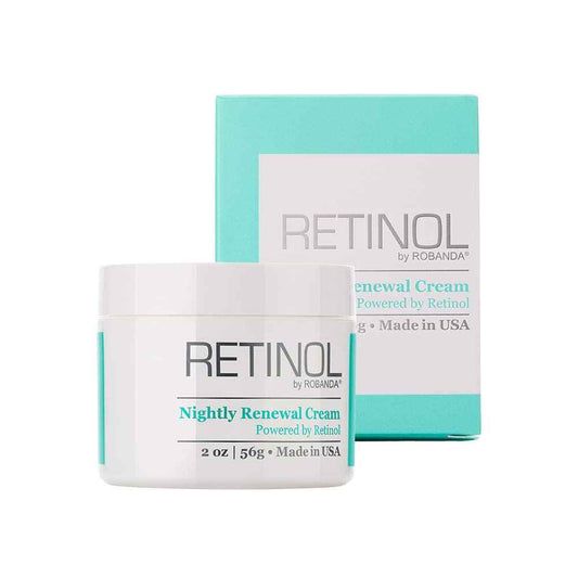 Robanda Retinol Nightly Renewal Cream │ All in One Age Repairing Night Cream Targets Wrinkles and Fine Lines