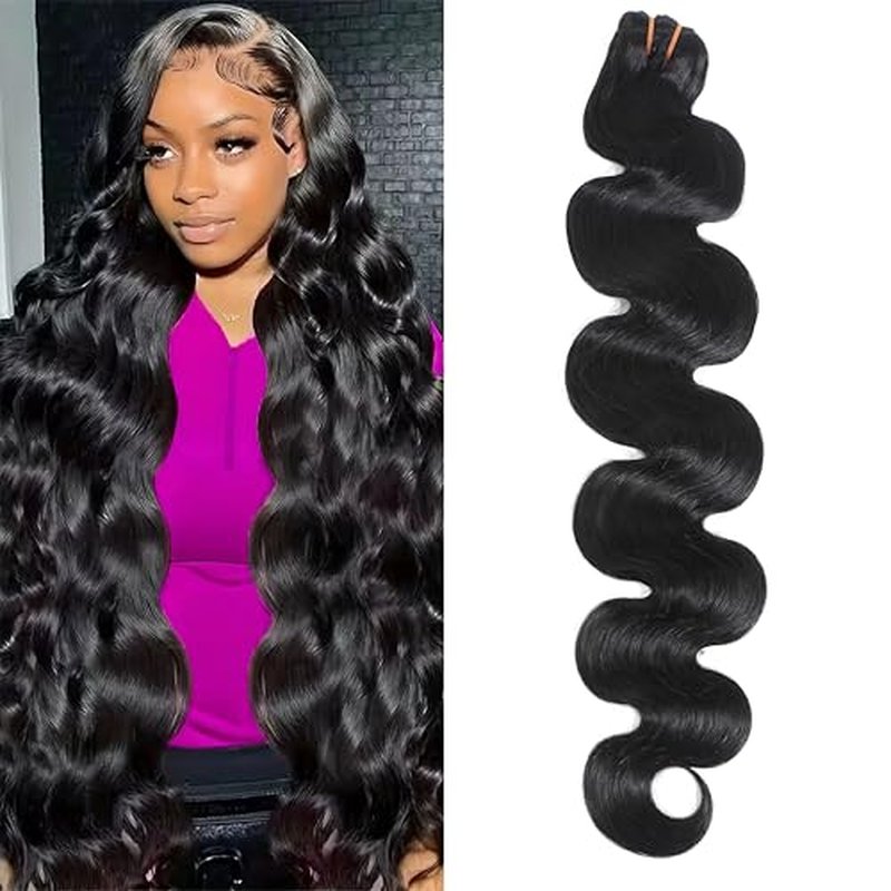 16A Raw Body Wave Human Hair Bundles Human Hair 100% Unprocessed Brazilian Boutique Virgin Hair Extensions,Double Wefts,Triple Lifespan (Body Wave 1 Bundle, 16 inch)