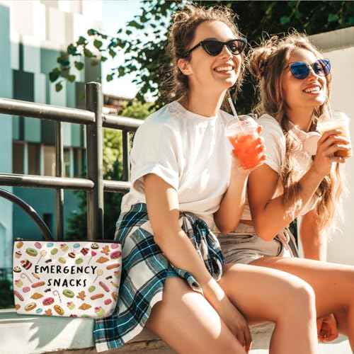 Snack Bags, Emergency Food Bag for Women Girls Trip Gifts Favors Travel Bags for Girls Friends Graduation Gifts for Besties Best Friend BFF Emergency Snacks Makeup Bag, Christmas Birthday Gift