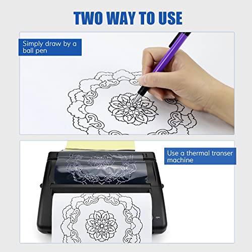 LIUMATE Tattoo Transfer Paper, 100 Sheets Tattoo Stencil Paper A4 Size, Stencil Paper for Tattooing 4 Layers, Thermal Stencil Paper DIY Tatt¥ï¥ï Tracing Paper for Tattoo Transfer Kit Tattoo Supplies