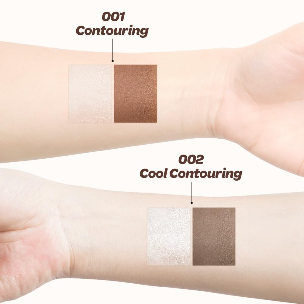 I'M MEME I'm Multi Stick Dual 002 Cool Contouring | Two Shade Shading and Highlighting Matte Finish | Suitable for Beginners Portable Size, Teen Girl Gifts, Gifts for Women, Beauty Gifts