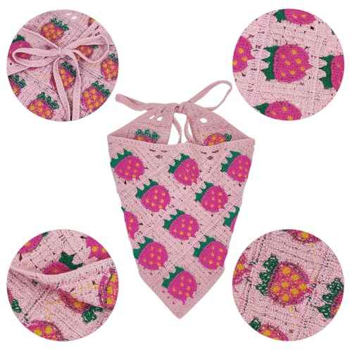 Crochet Hair Bandana,Triangle Head Scarf,Knitted Headband,Lace Bandana for Women,Crochet Bandana Kit