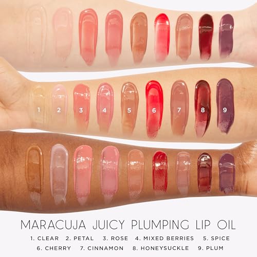 tarte maracuja juicy plumping lip oil - Hydrating & Volumizing Lip Plumper Gloss Balm with Nourishing Hyaluronic Acid & Vitamin E, Plumps & Moisturizes, Vegan & Cruelty Free