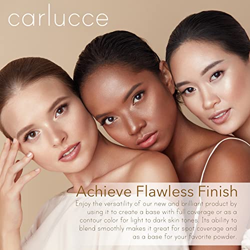 Carlucce Cache Cream 3-in-1 Makeup Color Palette (Raw) ? Foundation, Concealer & Primer in One ? Medium to Full Coverage, Natural Finish, Vegan, Clean & Cruelty-Free Formula