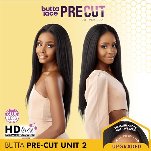 Sensationnel Butta Lace Precut Wigs - Unit 2 Glueless Extra Wide 5 Inch Deep Parting Synthetic Pre Tweezed Smaller Knot Hairline (SH/HONEY)