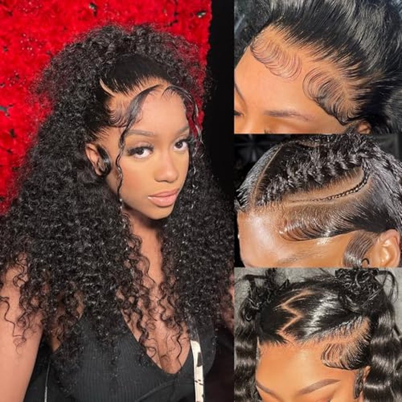 13x6 Deep Wave Lace Front Wigs Human Hair 250 Density 18 Inch, Tangle Free, Shedding Free, Pre Plucked With Invisible Hairline, Full Volume Suitable For Daily Wear
