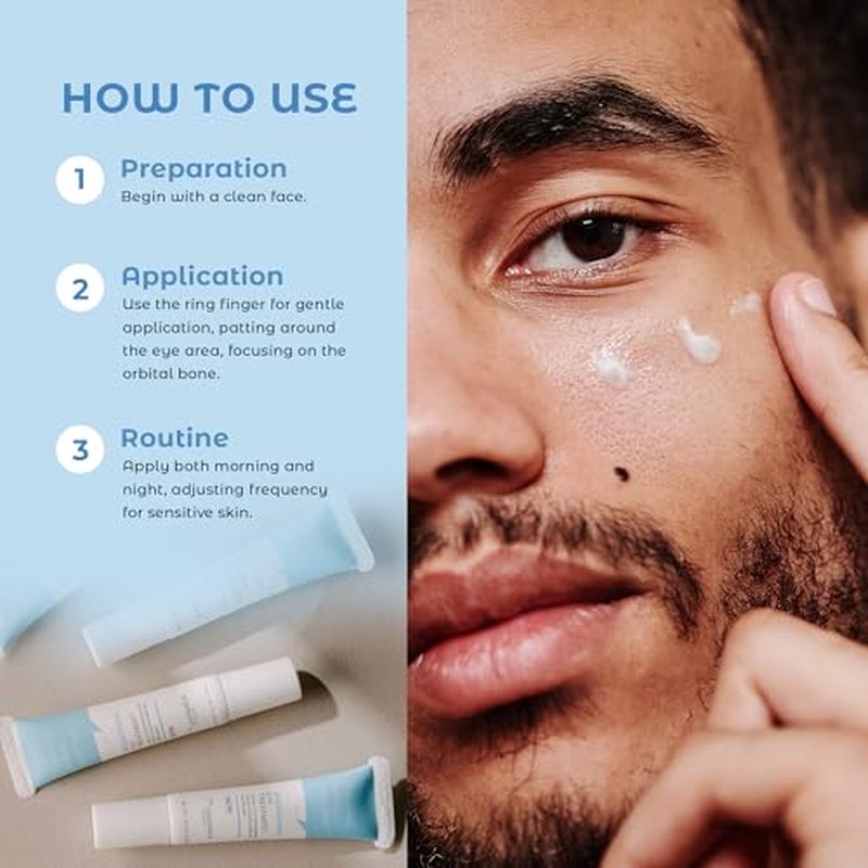 New Brightening Eye Gel With Hyaluronic Acid, Vitamin C & E, Peptides For Dark Circles Puffiness, Wrinkles, Fine Lines, Crows Feet, Dark Spots For A More Radiant Appearance 0.5 FL OZ (15 ML)
