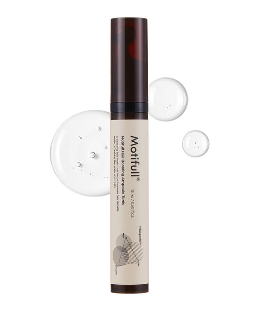 Motifull Hair Boosting Ampoule Tonic | Scalp Serum for Fine & Thinning-Looking Hair | Lightweight TrinogeniX Formula for Women & Men (0.51 fl. oz.)