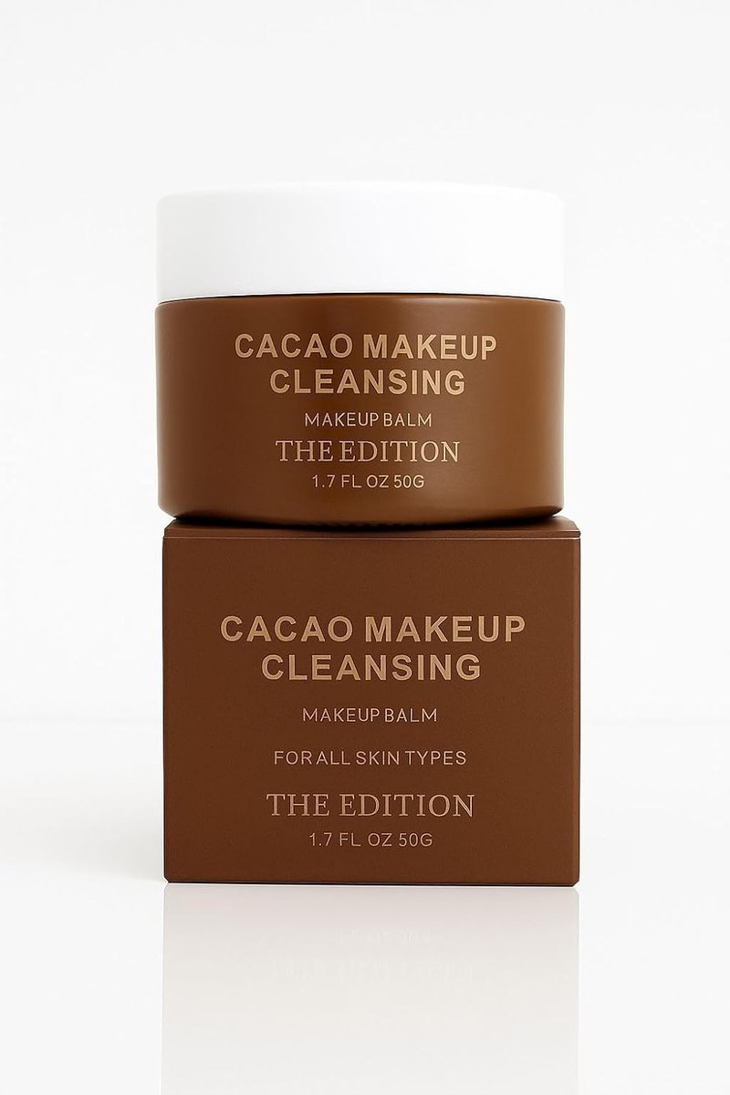 Cacao Makeup Balm - Gentle Face Cleanser & Makeup Remover for Waterproof Makeup | Hydrating Skincare, 50g