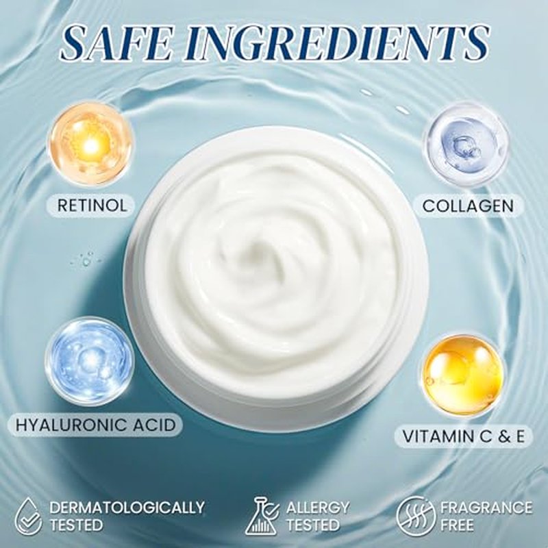Collagen Cream for Face With Retinol and Collagen Used for Moisturizer Firming Anti Wrinkle Collagen Anti Wrinkle Day Night Creamfor Face Used for Women and Men 2Pack 1.7 Fl Oz
