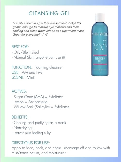 Foaming Cleansing Gel for Oily & Blemished Skin - Non-Greasy Exfoliating Formula | 16 oz