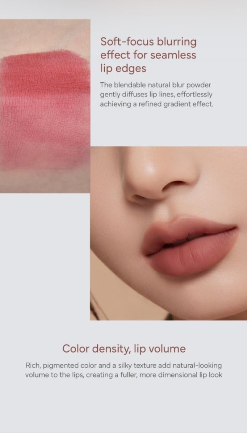 LAENITA MINIMERRY Velvet Blending Tint - Korean Matte Liquid Lipstick, Blur & Fudge Finish, Weightless Longwear Lip Stain for Soft Gradient Look, 5 g / 0.17 oz., (03 RASPBERRY)