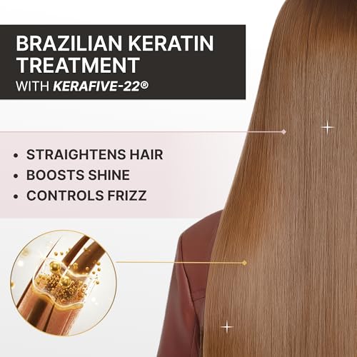 FASHION GOLD, Keratin Hair Treatment, 6 USES per Bottle, Keratina para Alisar el Pelo, Alisado Brasile?o Keratina Permanente, Alisados Organicos SIN FORMOL, Nanoplastia, 300 grs