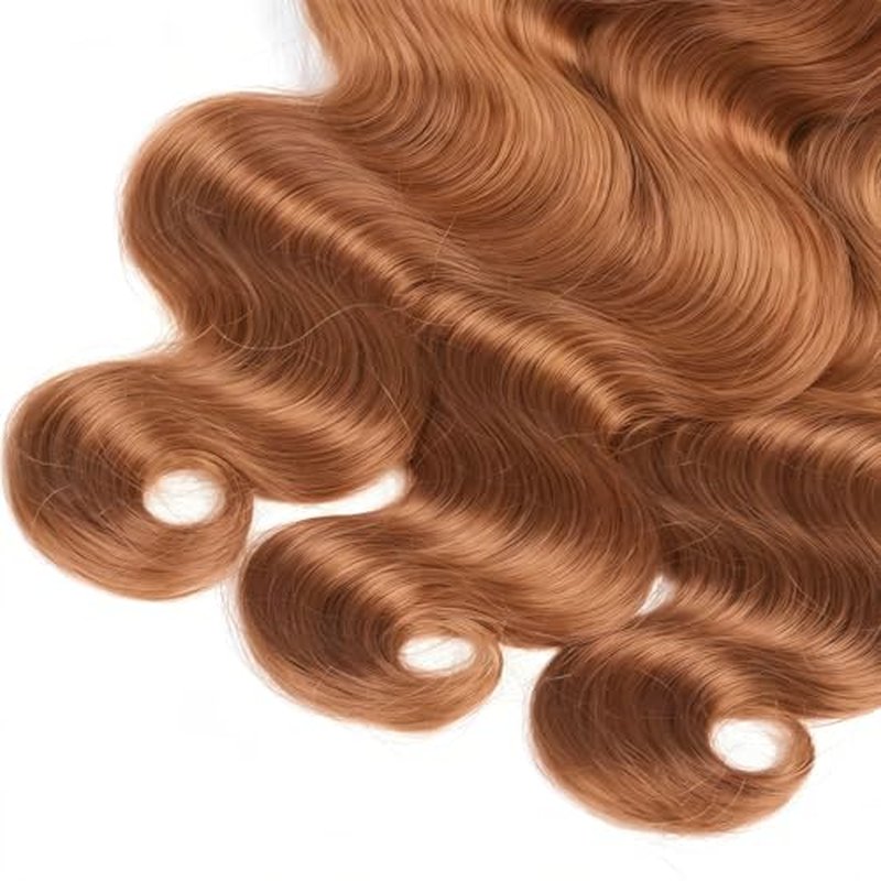 Brown Human Hair Bundles #30 Body Wave 26 28 30 Inch Brazilian Virgin Hair Double Weft Wet and Wavy No Tangle Hair Extensions for Women