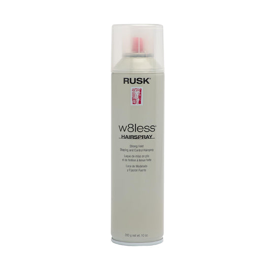 RUSK W8less Strong Hold Shaping And Control Hairspray, Provides Natural Texture and Long Lasting Support, 80% VOC, 10 oz