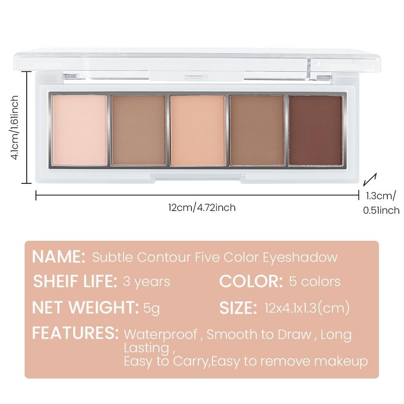 evpct 10 Colors Matte Nude Eye Shadow Palette Makeup for Older Women, Nude Brown Pink Cocoa Taupe Mauve Neutral Matte Cream Smokey Mini Eyeshadow Palette for Blue Green Eyes, Contour Makeup Palettes 4
