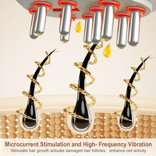 2 in 1 Electric Hair Oil Applicator,Scalp MassagerScalp Brush, Oiling Applicator for Growth Fluid Essential Oil Serum Treatment Medicine