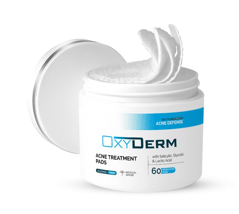 Acne Treatment Pads - Clear Clogged Pores & Fight Breakouts | 60 Count, Oily Skin Solution