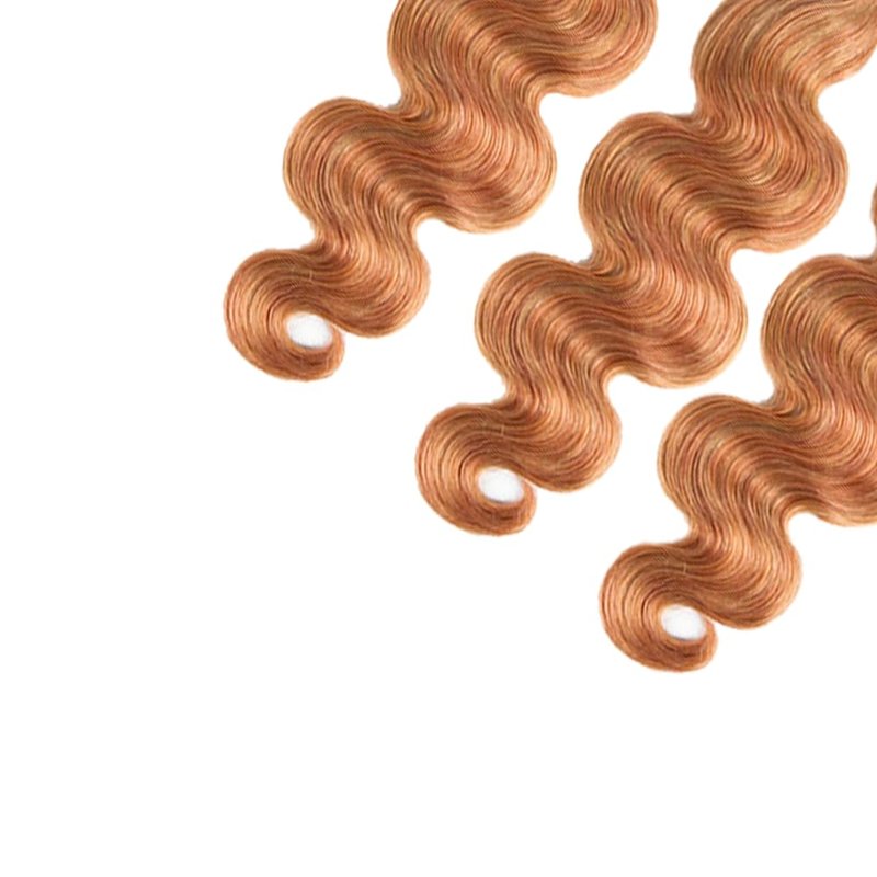26 28 30 Inch Honey Blonde Bundles Human Hair Brown Body Wave Bundles Brazilian Virgin Soft and Silky Remy Hair Extensions Double Weft P2730 Body Wave Bundle Hair Weave