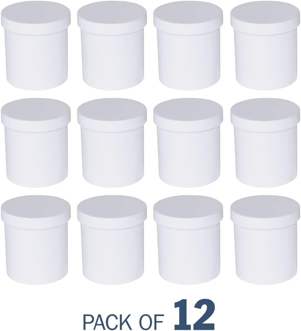 EZY DOSE Ointment Jar - Leak-Proof Container for Creams & Balms | 16 oz, Durable Design, Pack of 12