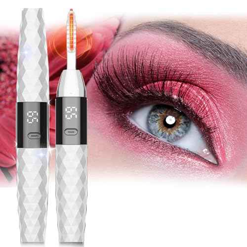 Heated Eyelash Curlers - Heated Lash Curler Best Seller Electric Eyelash Curler Rechargeable for 24H Long Lasting Natural Eyelashes, 4 Heating Modes, 8S Fast Heating, White