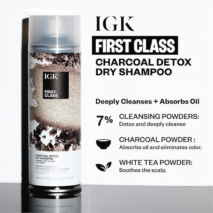 IGK Dry Shampoo Travel Size Variety Set - First Class, Jet Lag & Direct Flight | 3 Pack (2.0 oz Each)