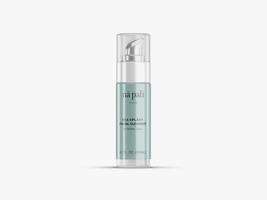 Na Pali Pure Sea Splash Facial Cleanser Hydrating Face Wash with Dead Sea Salts, Algae, Aloe & Green Tea – Gentle, pH-Balanced Daily Cleanser for All Skin Types – 6.7 fl oz