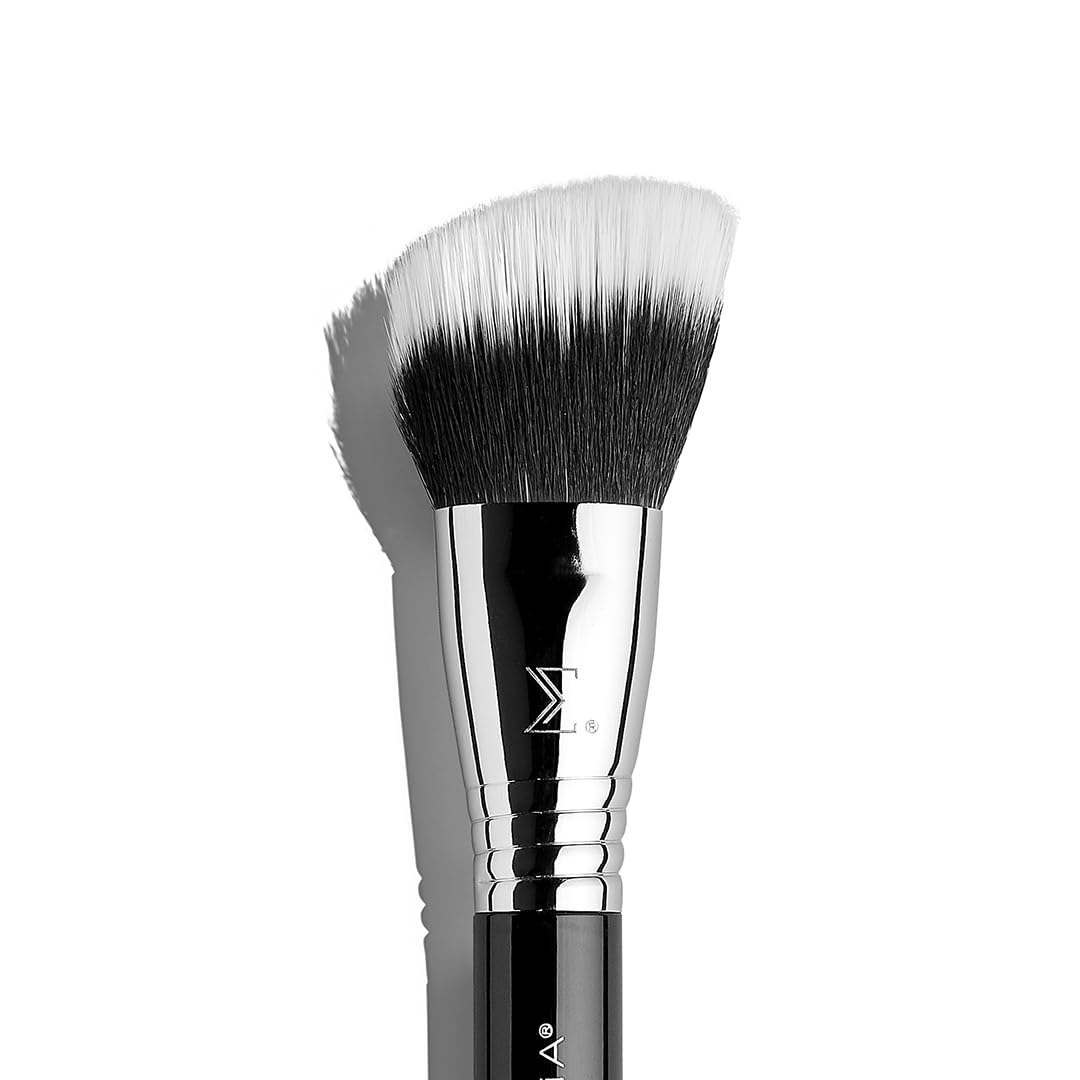 Sigma Beauty F53 Air Contour and Blush Brush – Angled Makeup Brush for Blush & Bronzer, Perfect for Sheer to Medium Coverage, Professional, Streak-Free Application (1 Brush)