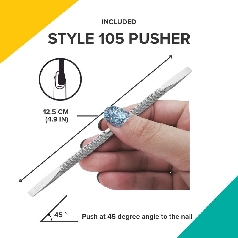 Pro Stainless Steel 8-Piece Manicure Kit - Precision Cuticle Nipper & Metal Pusher | Home & Salon Use