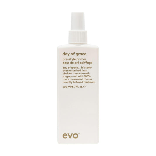 EVO Day of Grace Pre-Style Primer - Heat Protectant & Detangling Spray for All Hair Types - Conditions & Protects - 6.7 fl oz