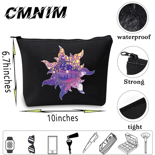 CMNIM Princess Sun Symbol Makeup Bag Princess Fans Gift Princess Fairy Tale Story Lover Inspired Fairy Tale Cosmetic Bag