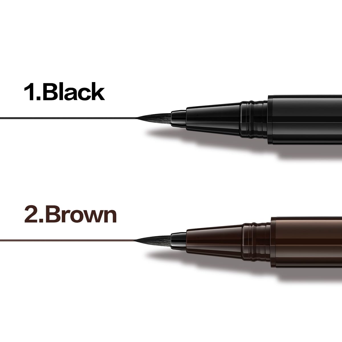CARSLAN Liquid Eyeliner, Black Eyeliner Liquid Liner, 12H Longlasting Eyeliners, Waterproof & Smudgeproof High Pigmented Eyeliners for Eye Makeup, Black