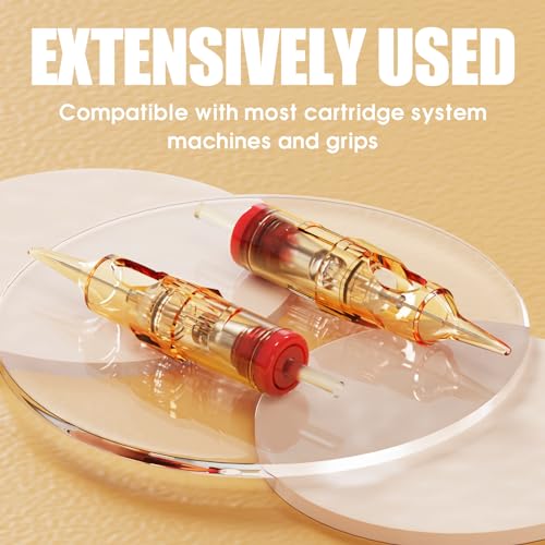 Dragonhawk Pro Tattoo Needles Cartridges, 1003RL Round Liner Pro Needles Pins for Super Artists, 20 Pcs Disposable