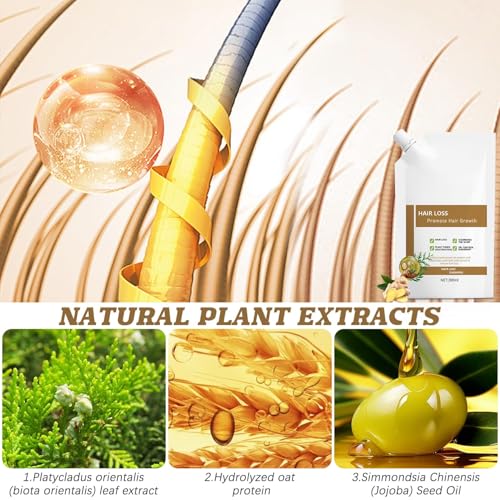 Anti-Hair Fall Hair Loss Shampoo 2 Pack, Promote Hair Growth Shampoo, Rich in Various Plant Extracts, for All Hair Types (300ml x 2 Bottles)