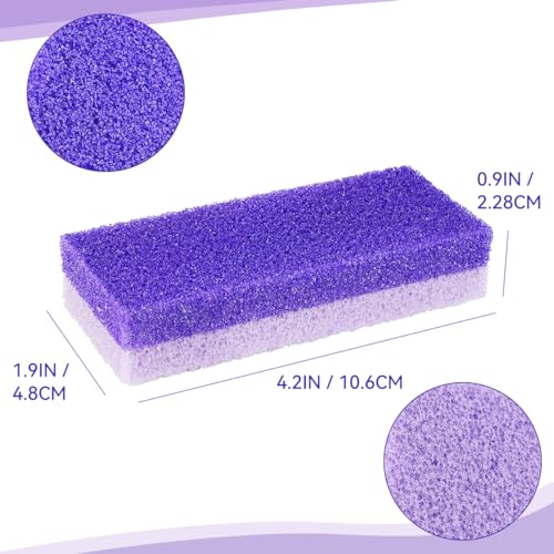 4 Pcs Foot Pumice Stone and Scrubber for Feet and Heels Callus and Dead Skins (Purple)