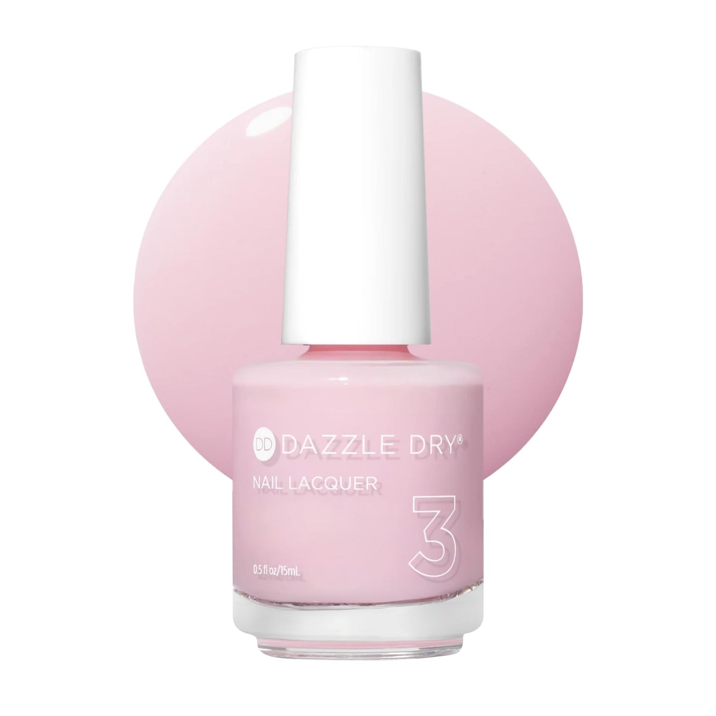 Dazzle Dry Nail Lacquer (Step 3) - Yoga Mama - A light chalky bubblegum pink. Full coverage cream. (0.5 fl oz)