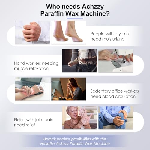 4000ml Paraffin Wax Machine for Hand and Feet - Professional Wax Warmer with 200W Thermal Core, LED Real-time Temp Control & 167¡ÆF Rapid Melting, Intense Hydration with Hand Wax Paraffin Bath