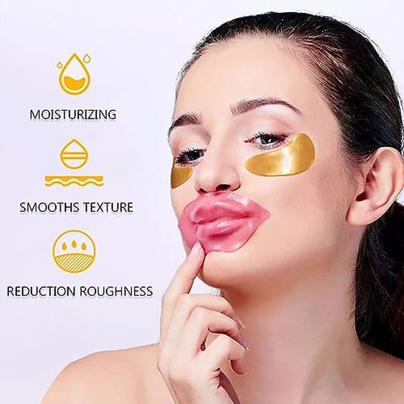 30 Pairs Lip Mask & Eye Mask, 24K Gold Crystal Gel Collagen Eye Patches, Bachelorette Party Favors, Bachelorette Party Accessories, Party Favors Adults, Bridesmaid Gifts, Skincare, Stocking Stuffers