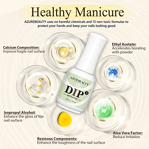 AZUREBEAUTY Dip Powder Activator 15 ml for Nail Dipping Powder Set French Nails Art Manicure Beginner DIY Salon