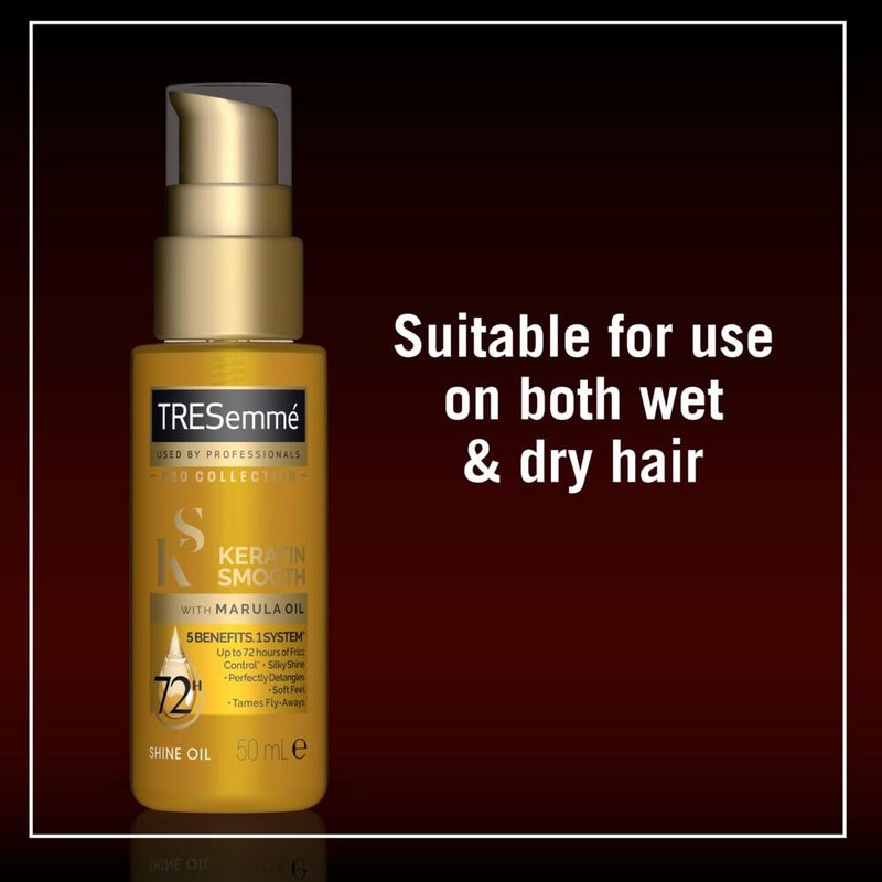 TRESemmé Pro Collection Keratin Smooth Shine Oil with keratin and marula oil for soft, shiny, frizz-free hair 50 ml